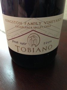 2009_Tobiano Pinot Noir Kingston Family Vineyard Casablanca Chile